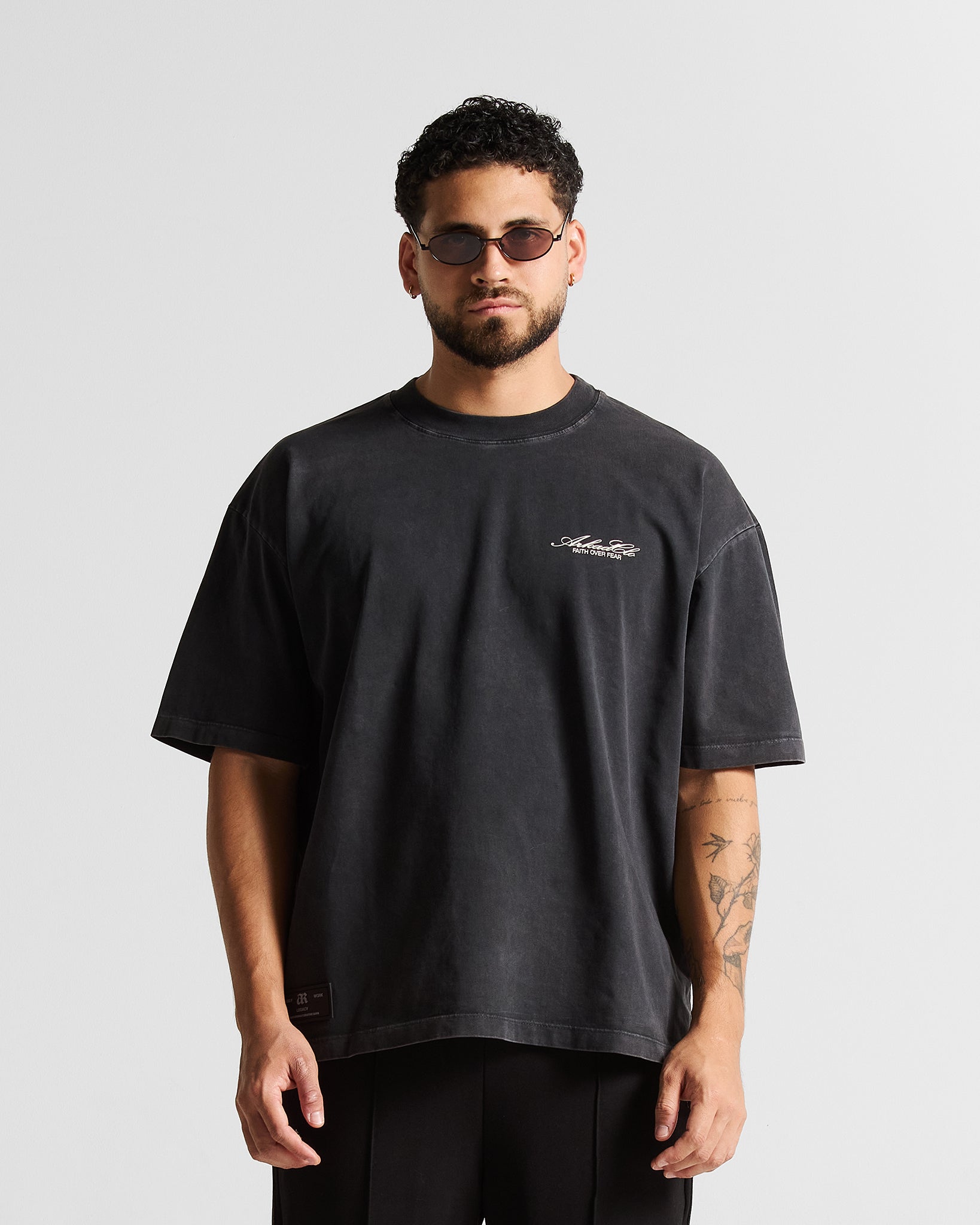 Washed Black Graphic Tshirt