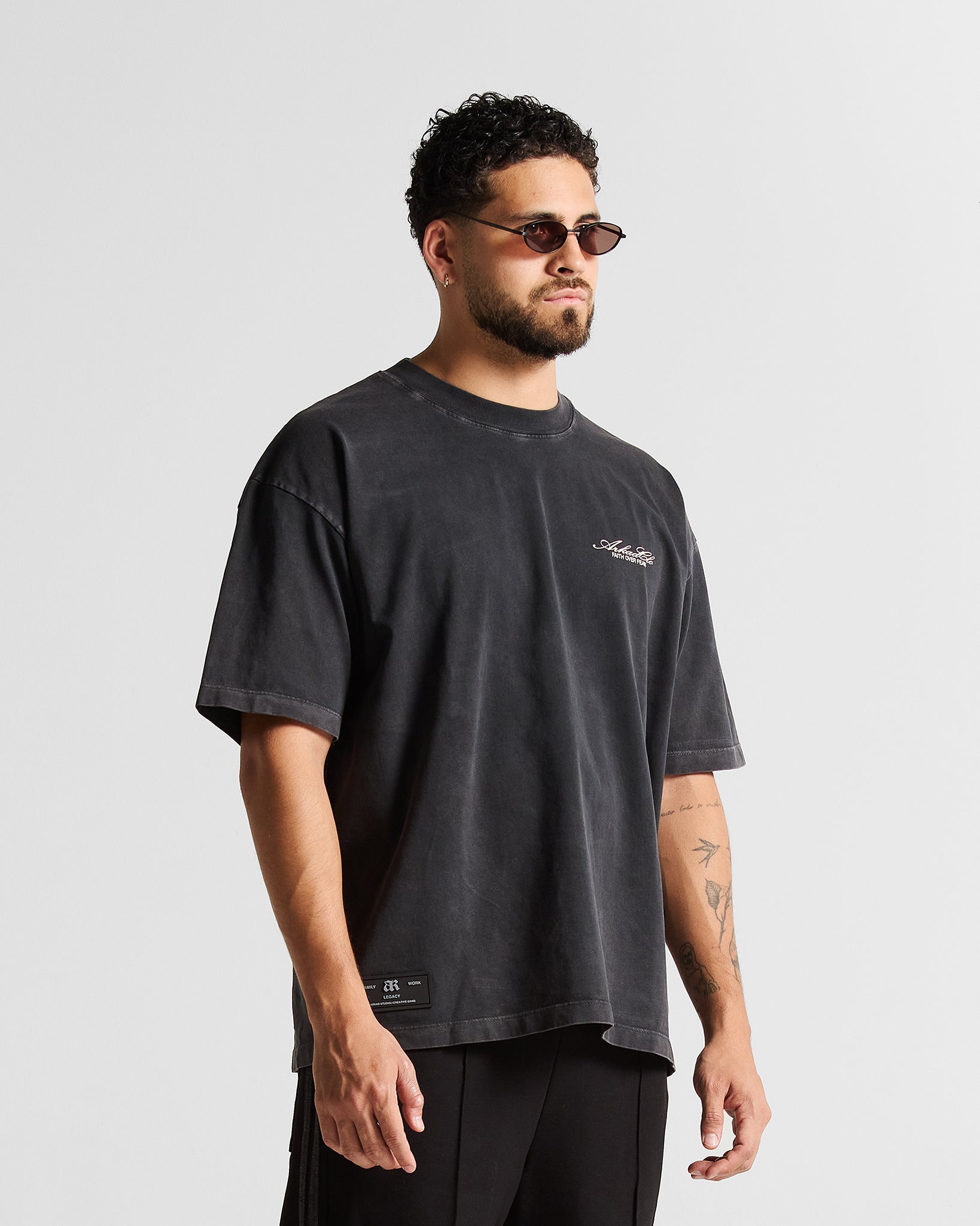 Washed Black Graphic Tshirt