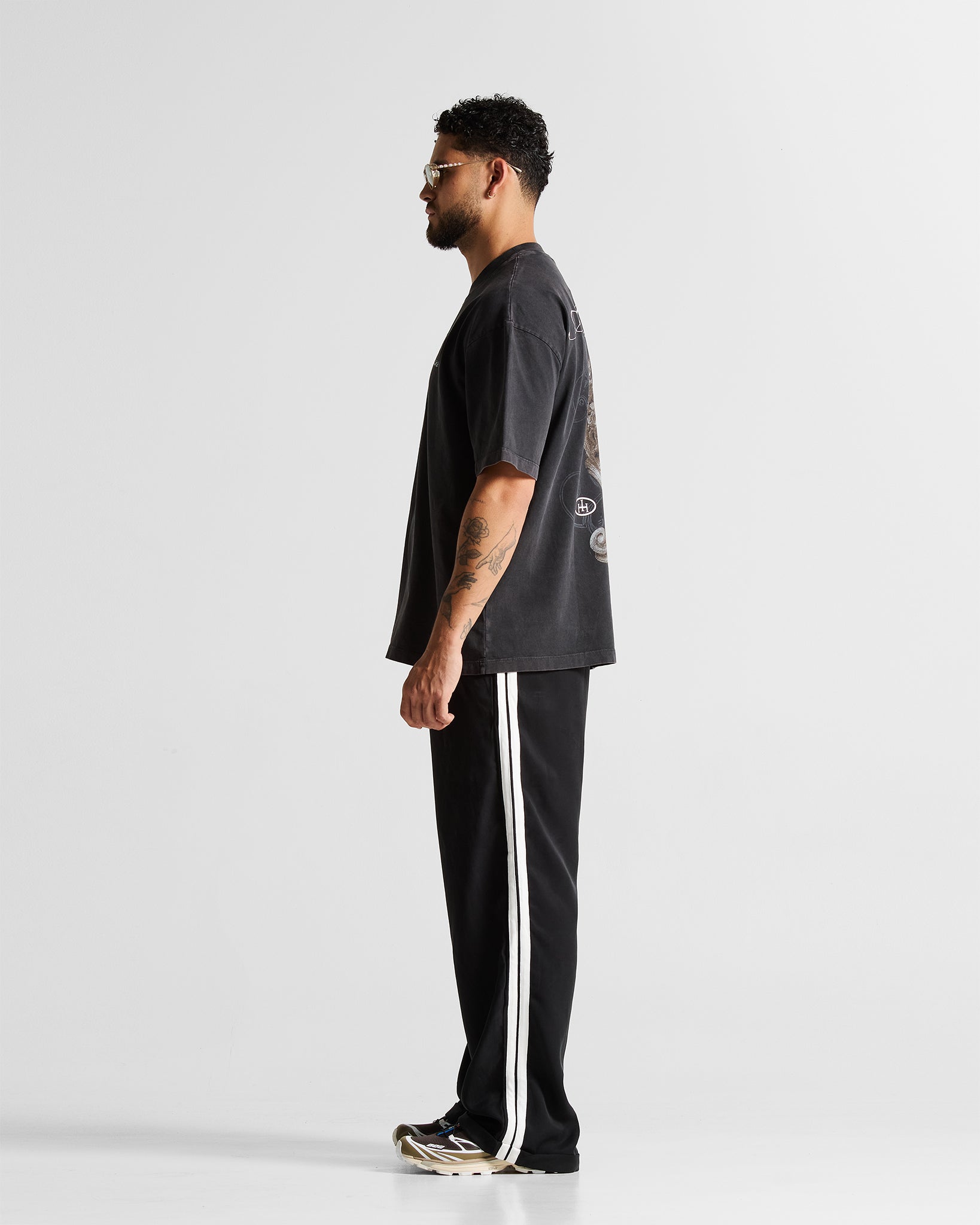 Wshed Black Tshirt Lion