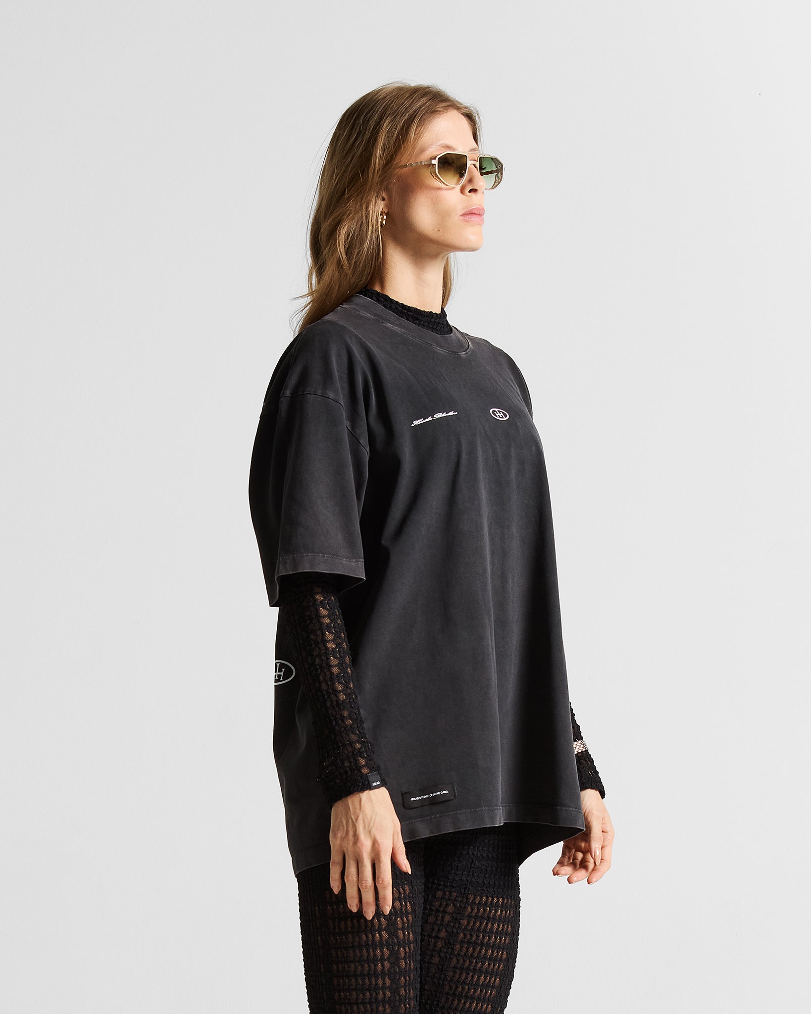Wshed Black Tshirt Lion - Unisex