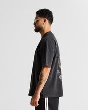 Wshed Black Tshirt Lion