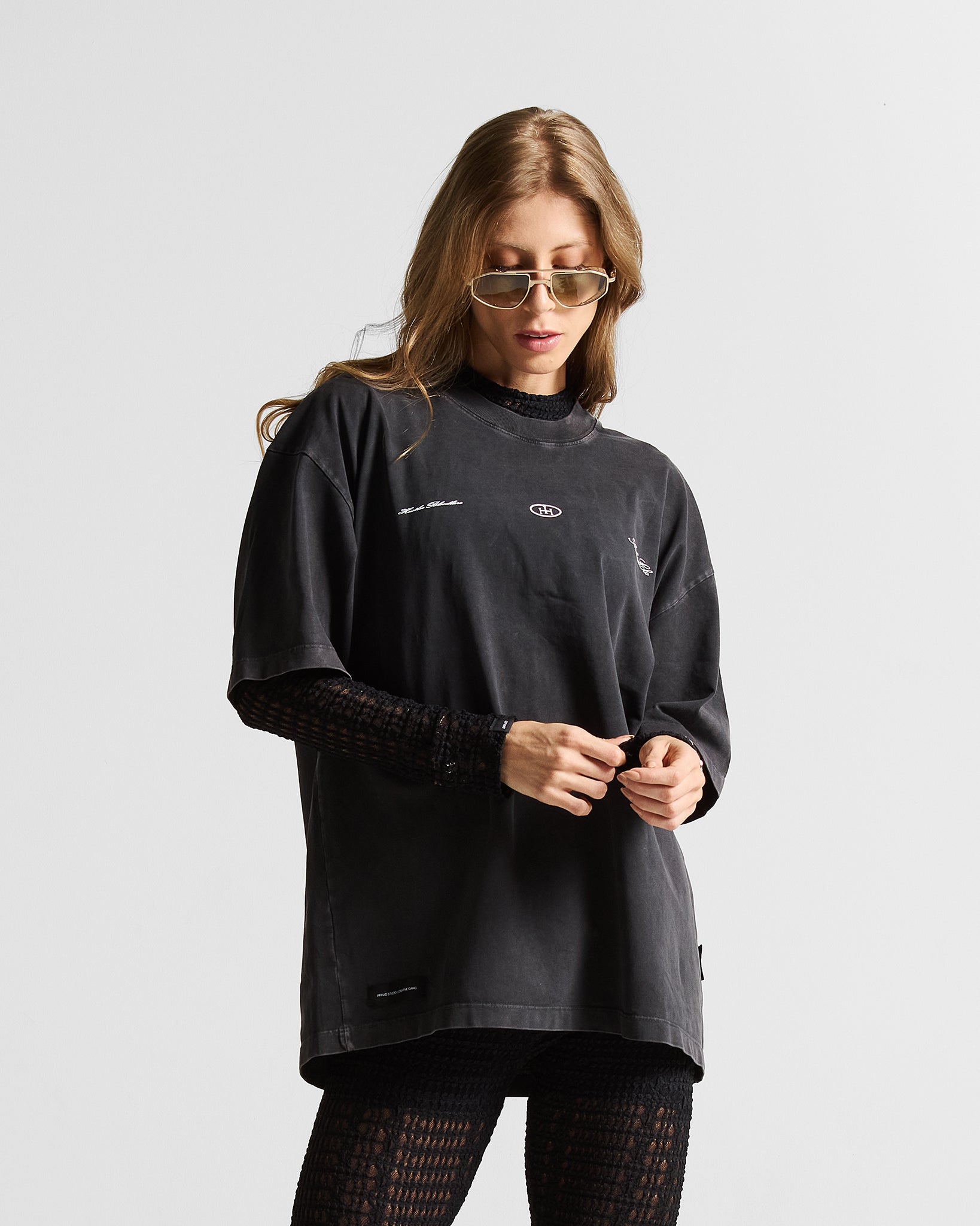 Wshed Black Tshirt Lion - Unisex