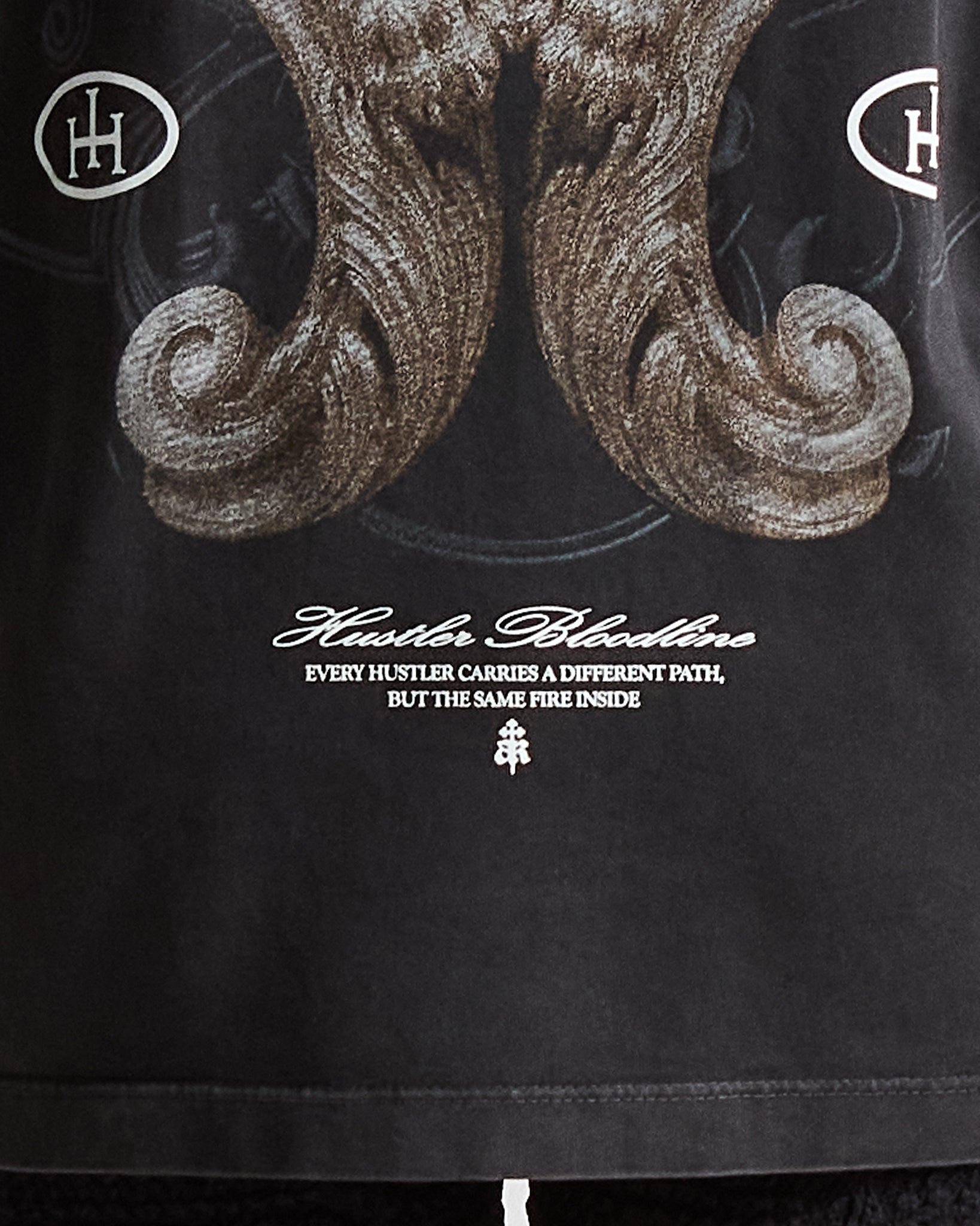 Wshed Black Tshirt Lion - Unisex