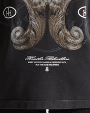 Wshed Black Tshirt Lion - Unisex
