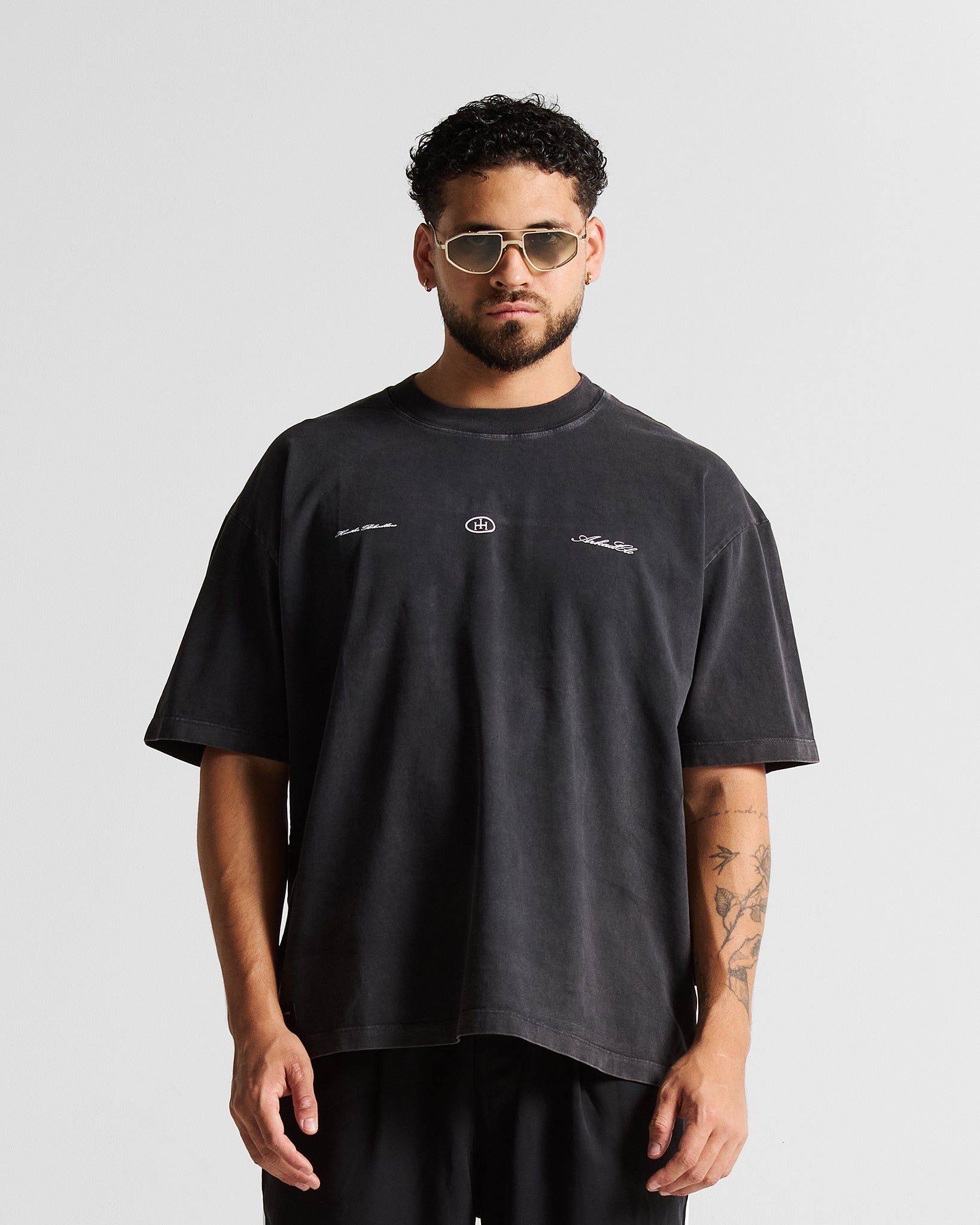 Wshed Black Tshirt Lion