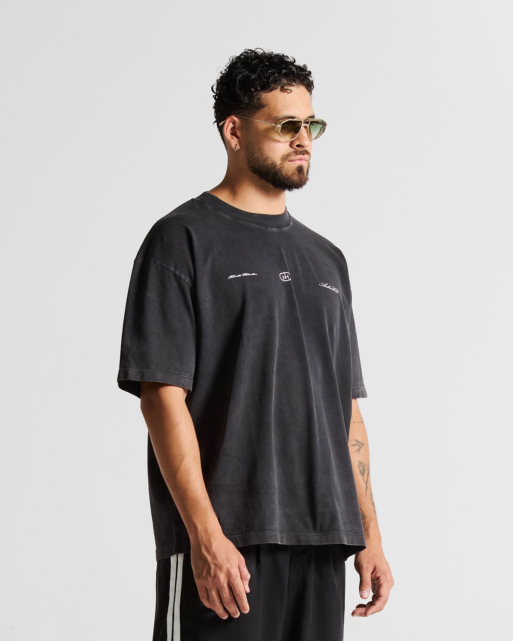 Wshed Black Tshirt Lion