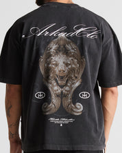 Wshed Black Tshirt Lion