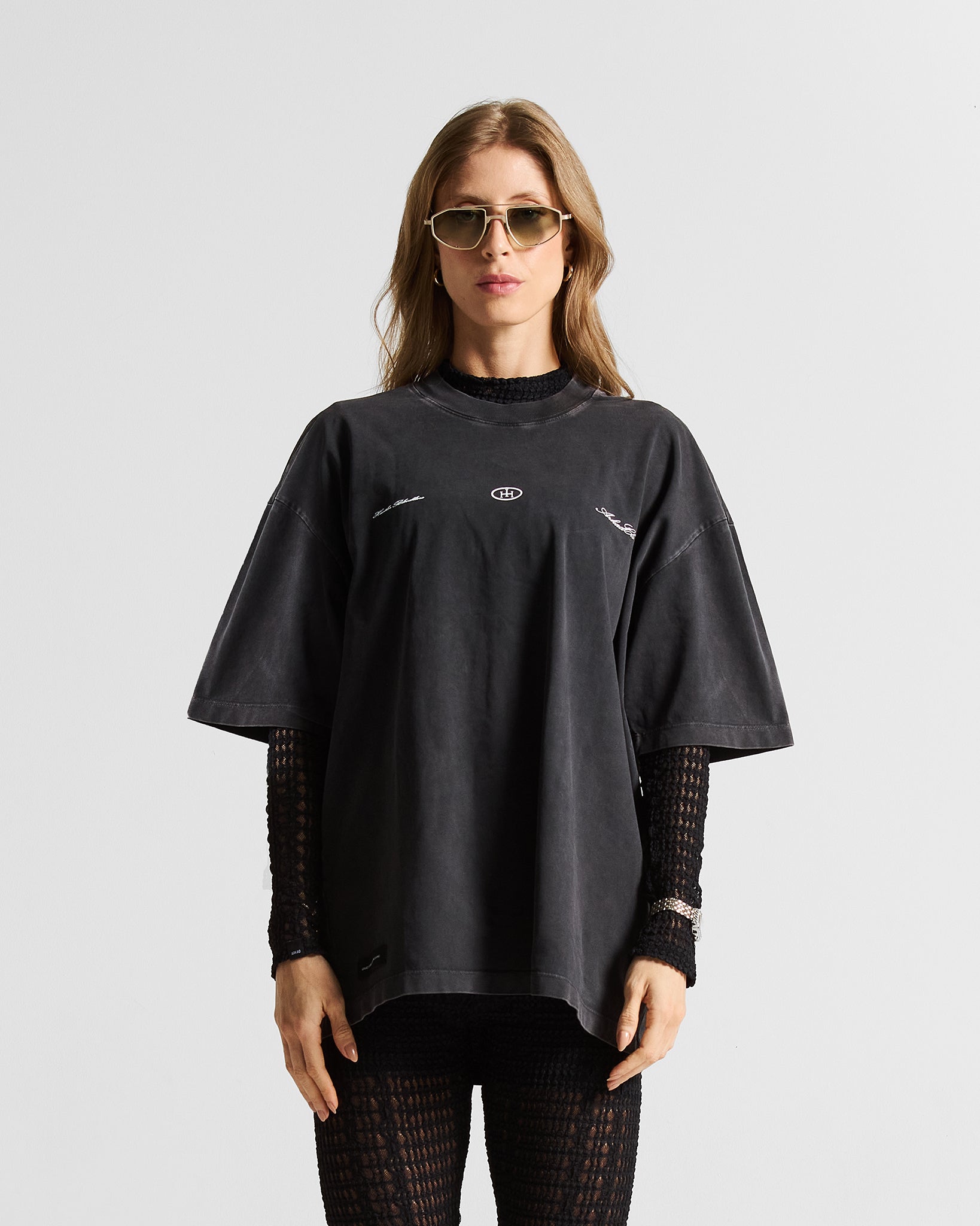 Wshed Black Tshirt Lion - Unisex