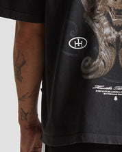 Wshed Black Tshirt Lion
