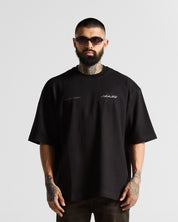 Tshirt Oversize Negra Ornamentos Hustler