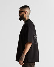 Tshirt Oversize Negra Ornamentos Hustler