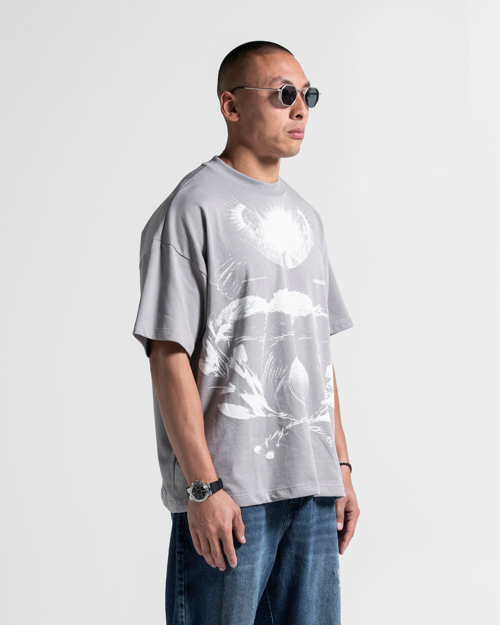 Tshirt Oversize Gris Paper Trail