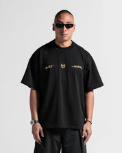 Tshirt Oversize Negra Paper Trail