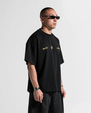 Tshirt Oversize Negra Paper Trail