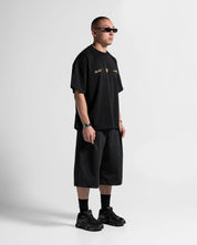 Tshirt Oversize Negra Paper Trail