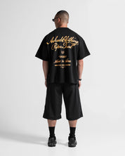 Tshirt Oversize Negra Paper Trail