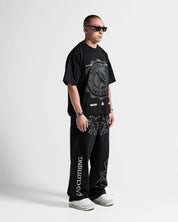 Boxy Fit Tshirt Negra Paper Trail