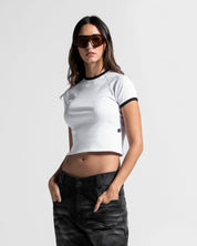 Ribbed Baby Tee Blanca