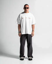 Tshirt Oversize Blanca Sello Rojo