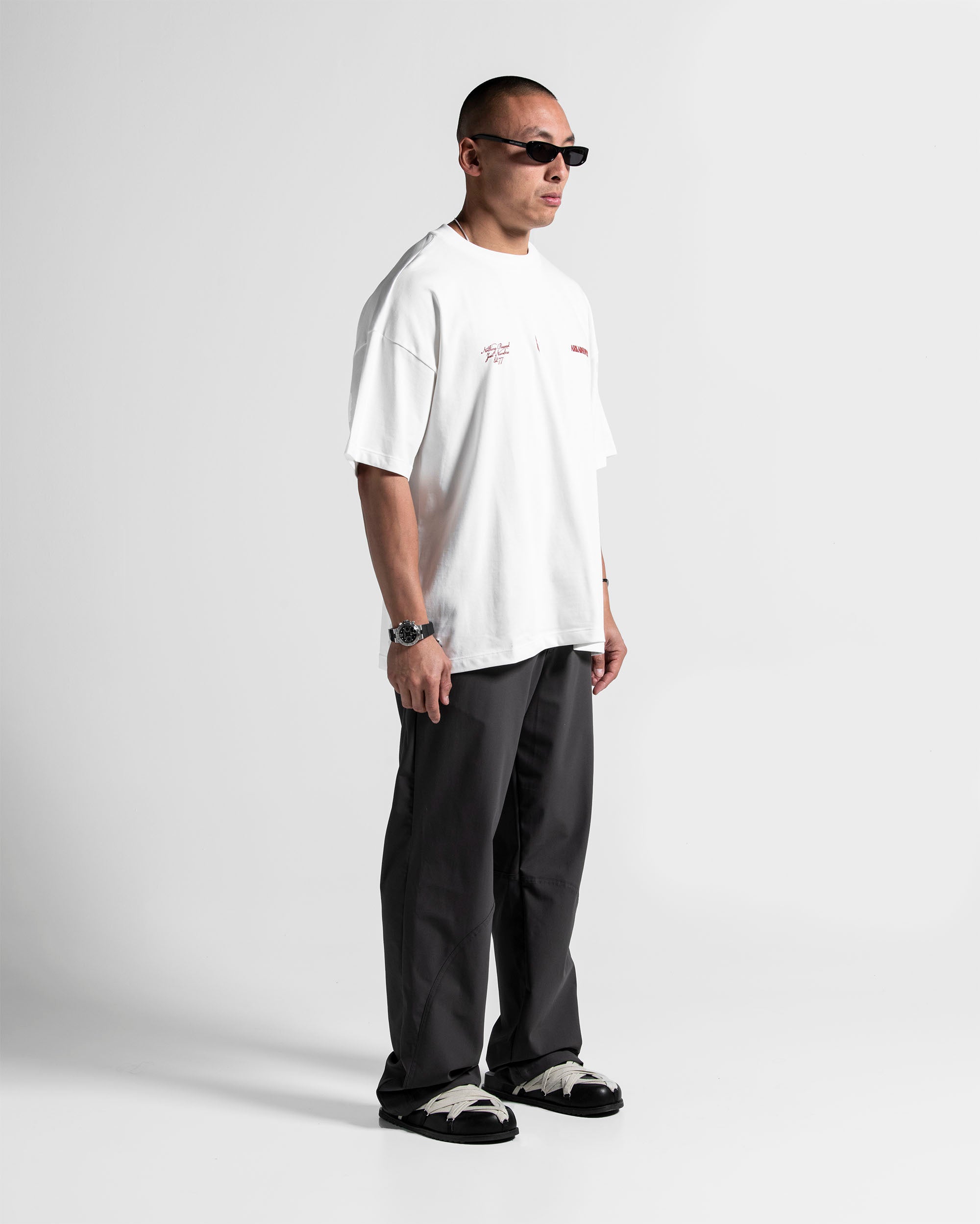 Tshirt Oversize Blanca Sello Rojo