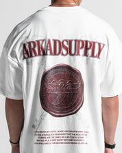 Tshirt Oversize Blanca Sello Rojo