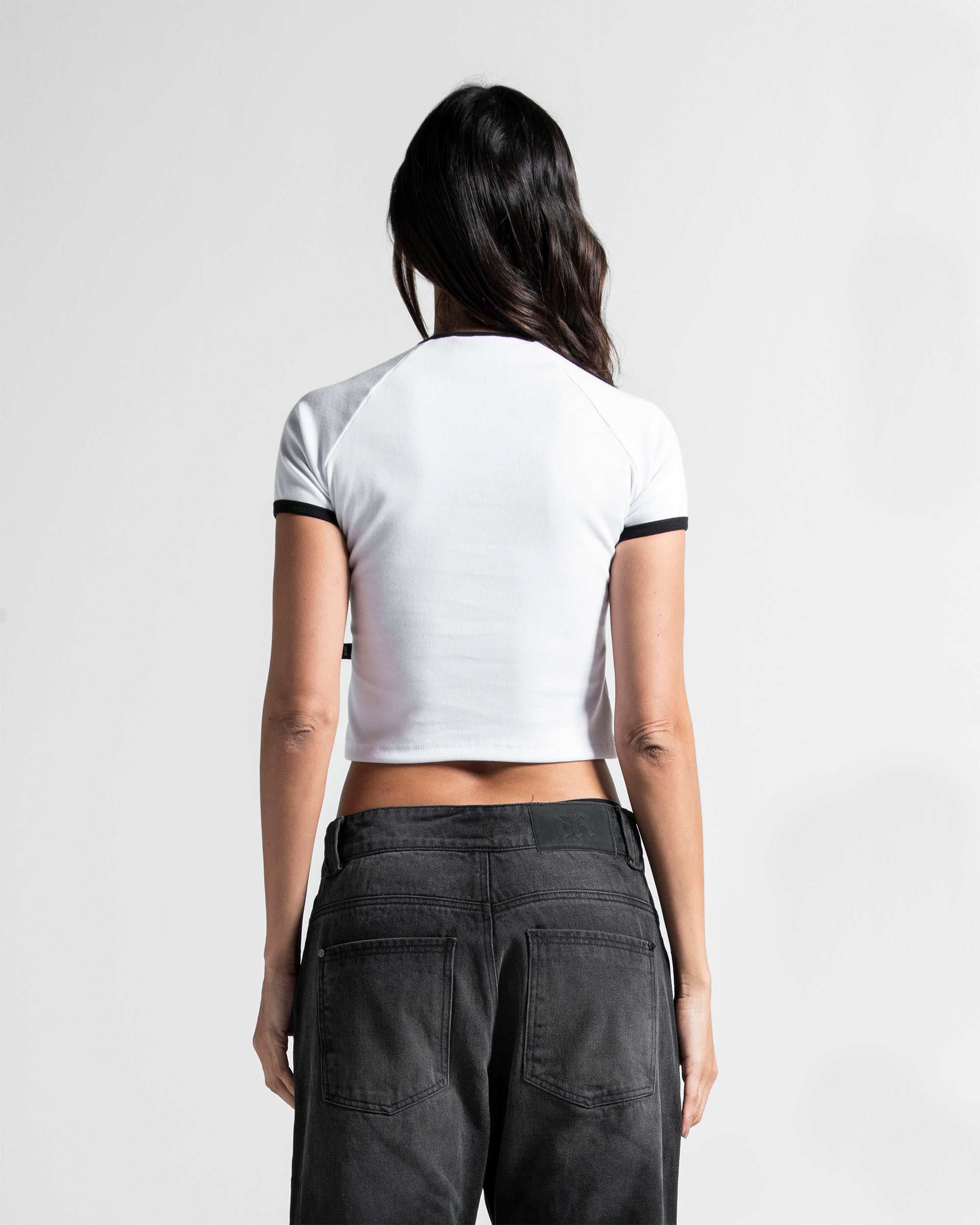 Ribbed Baby Tee Blanca