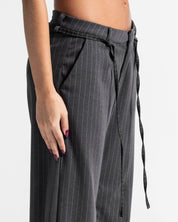 Striped Pant Gris Mujer