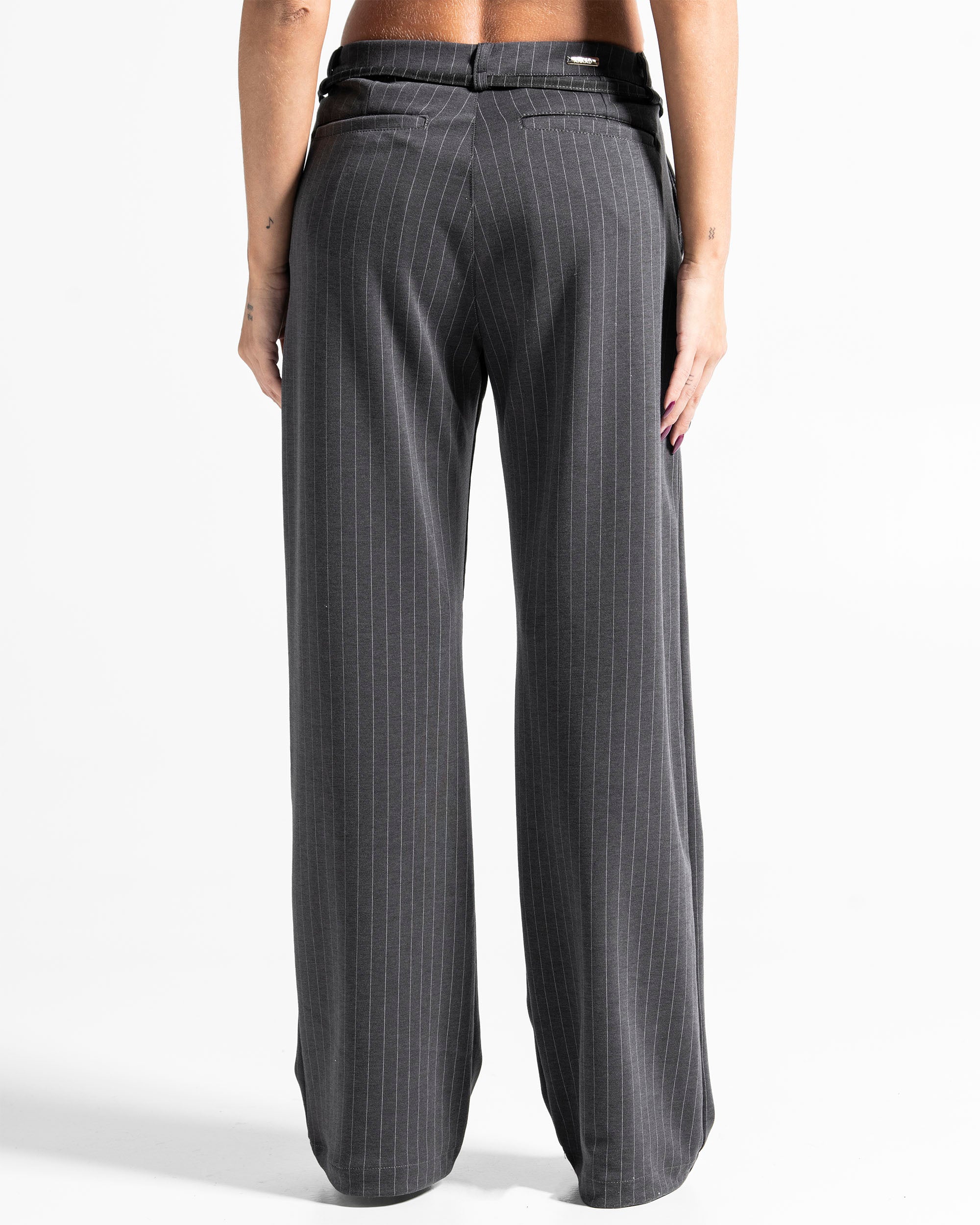 Striped Pant Gris Mujer