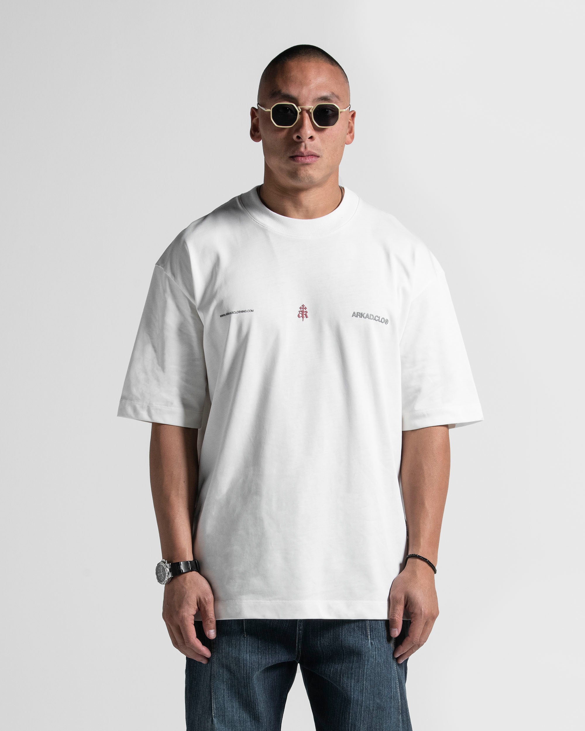 Tshirt Oversize Blanca AK Rojo