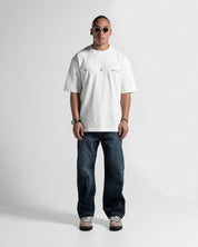 Tshirt Oversize Blanca AK Rojo