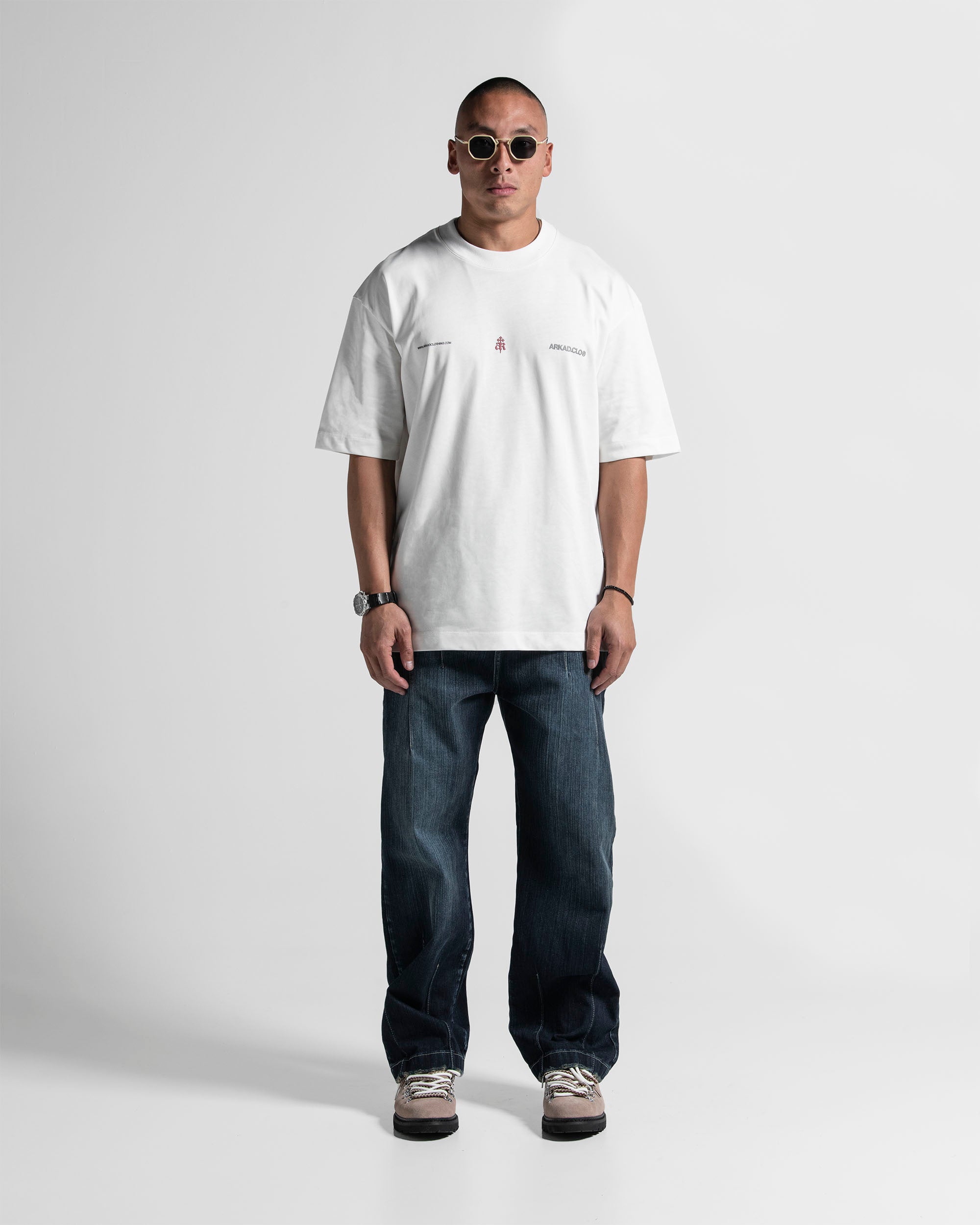 Tshirt Oversize Blanca AK Rojo