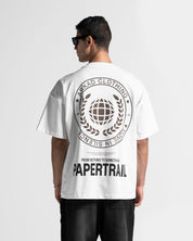 Tshirt Oversize Blanca Paper Trail