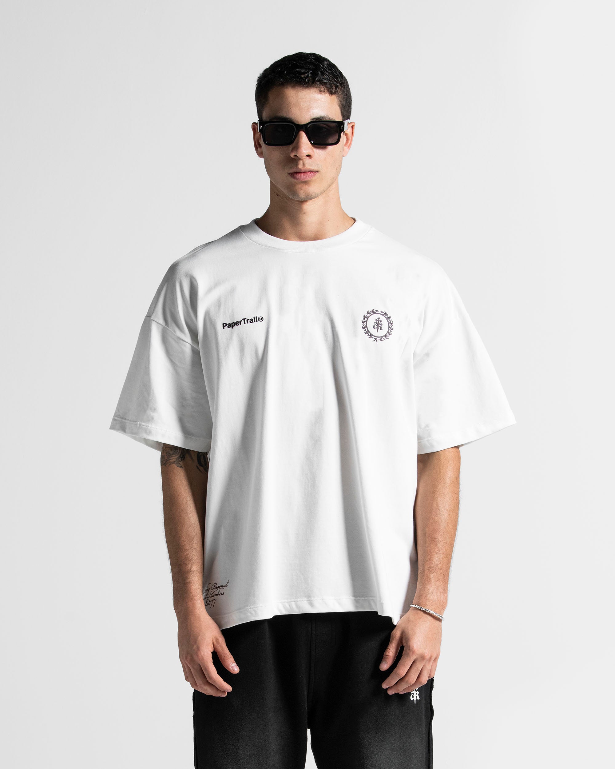 Tshirt Oversize Blanca Paper Trail