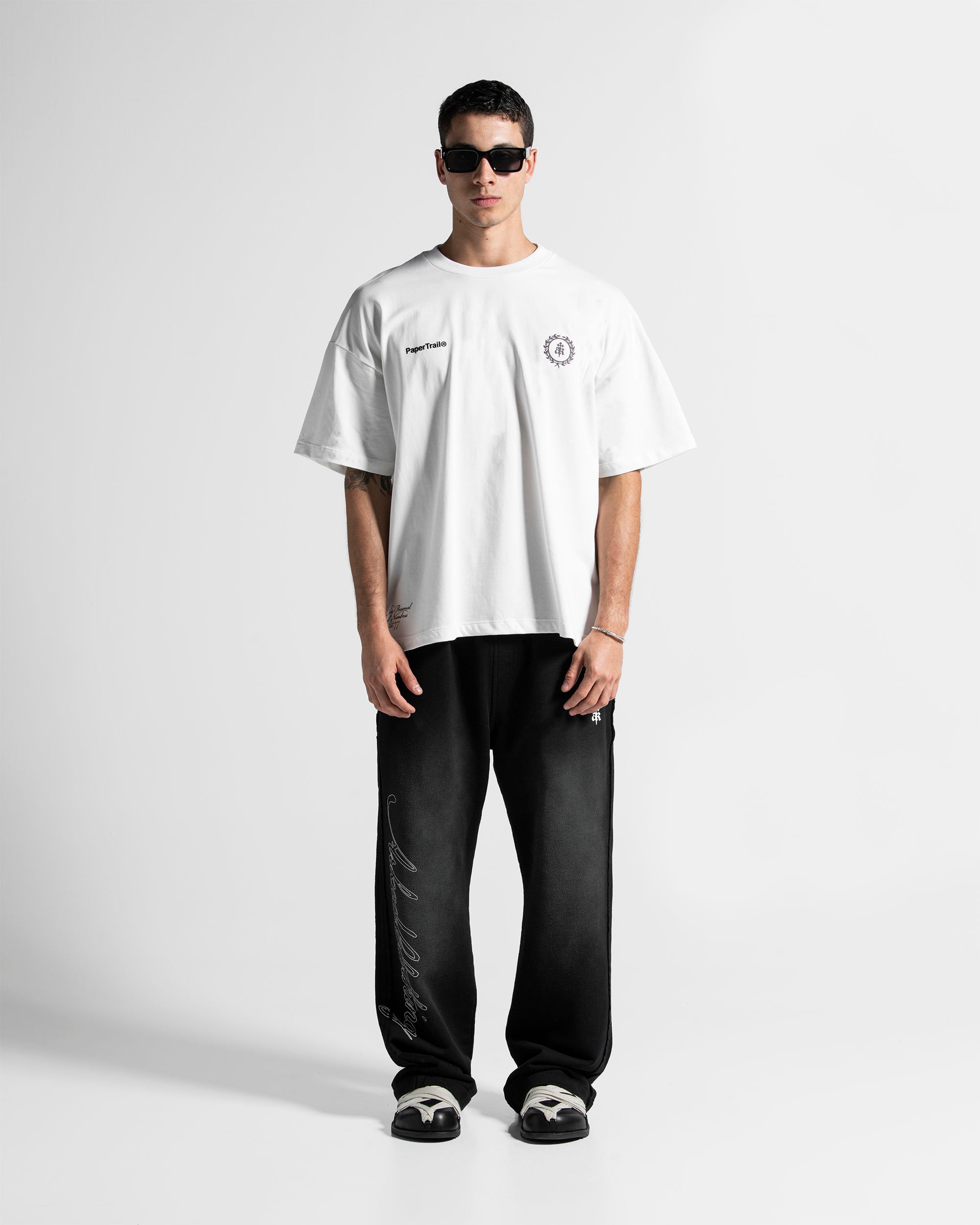 Tshirt Oversize Blanca Paper Trail