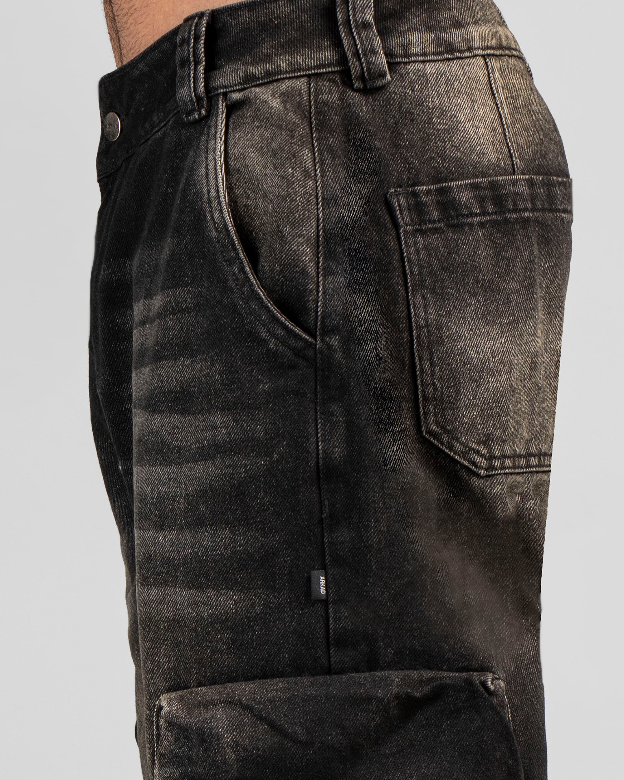 Jean Cargo Negro Dirty