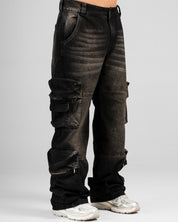 Jean Cargo Negro Dirty