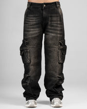 Jean Cargo Negro Dirty