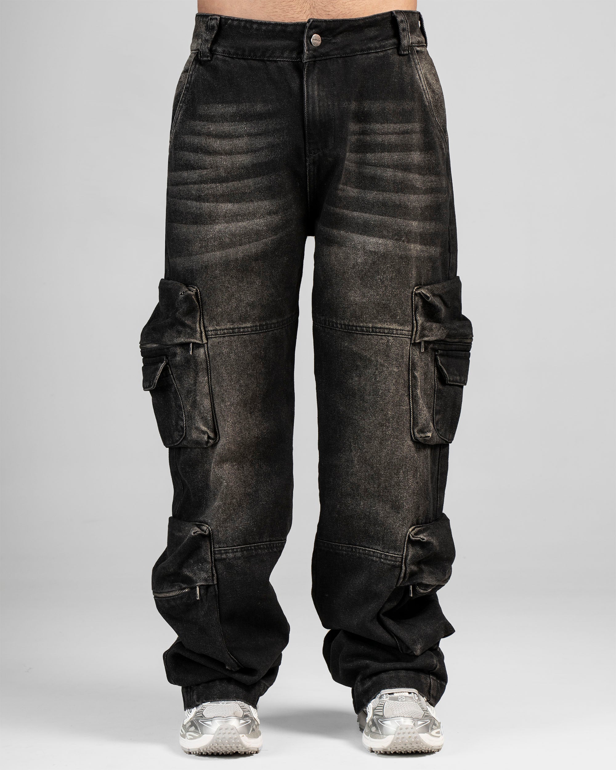 Jean Cargo Negro Dirty
