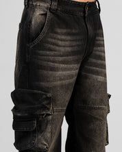 Jean Cargo Negro Dirty
