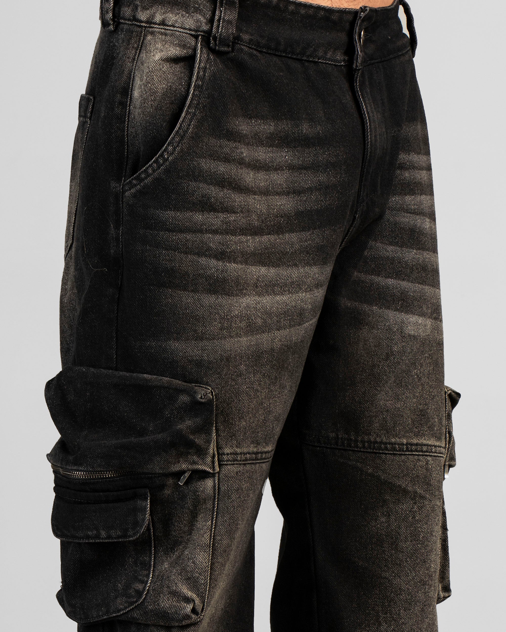Jean Cargo Negro Dirty