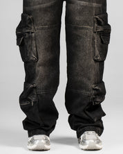 Jean Cargo Negro Dirty
