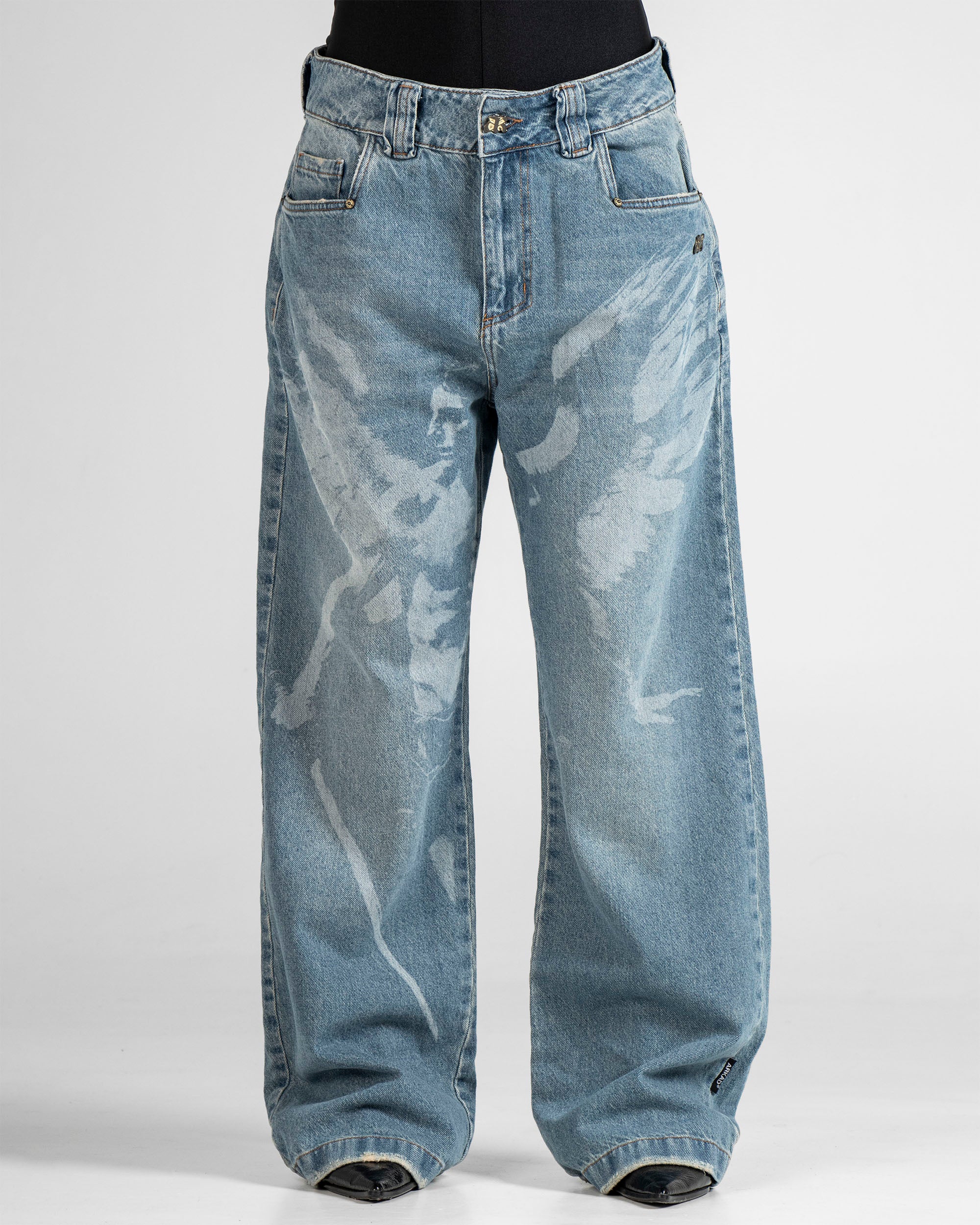 Jean Azul Laser Ángel Unisex
