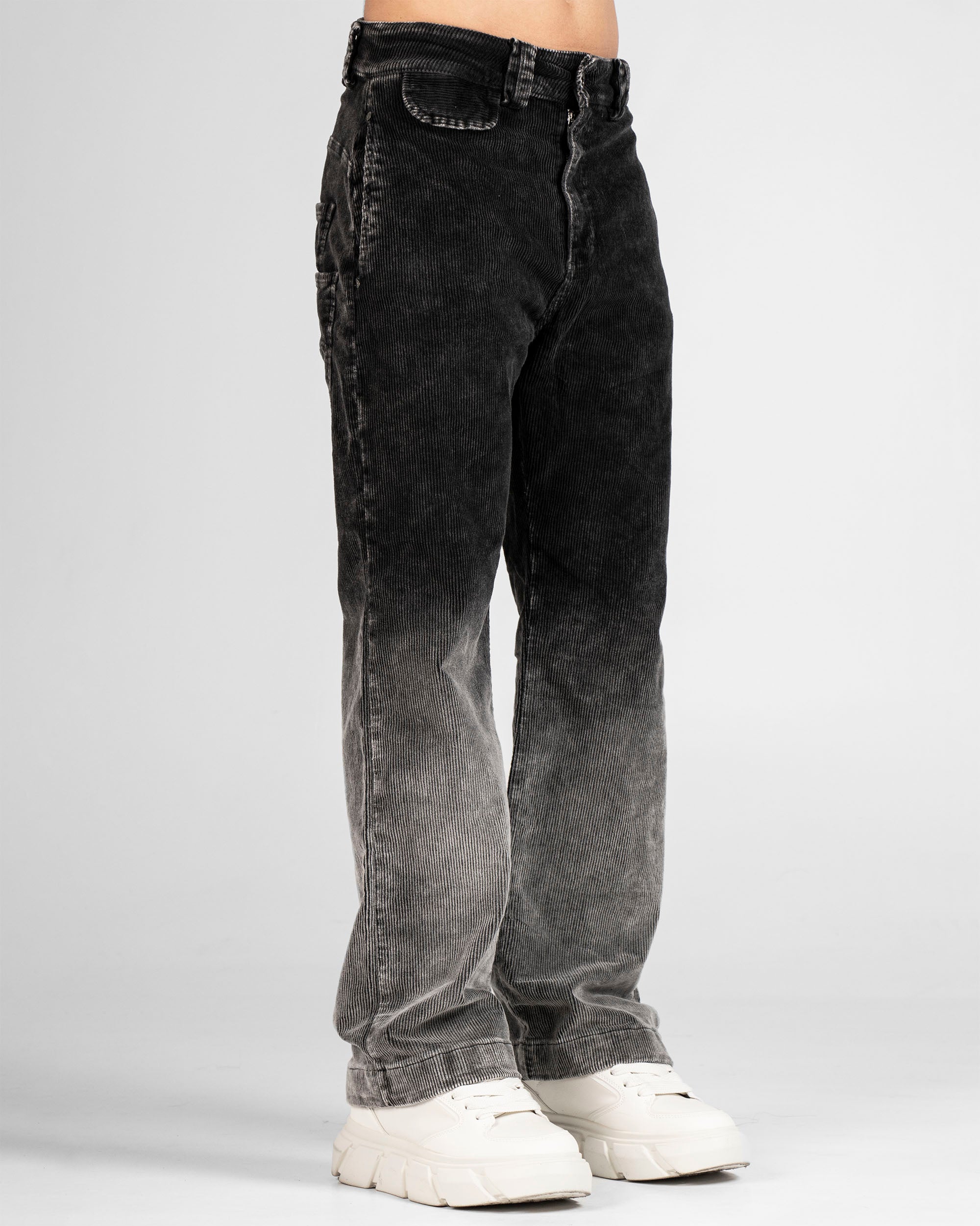 Pantalon Corduroy Degrade Negro