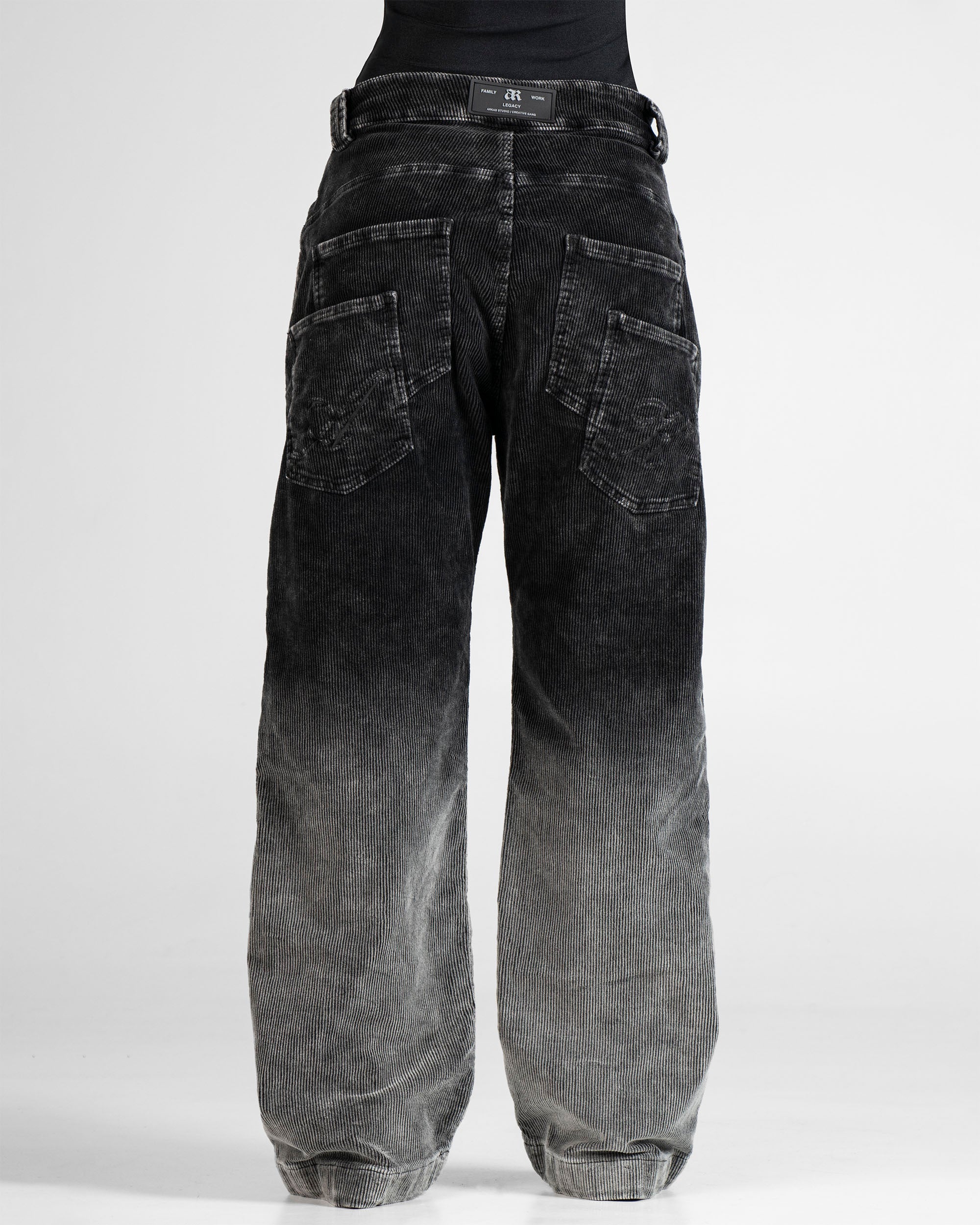 Pantalon Corduroy Degrade Negro Unisex
