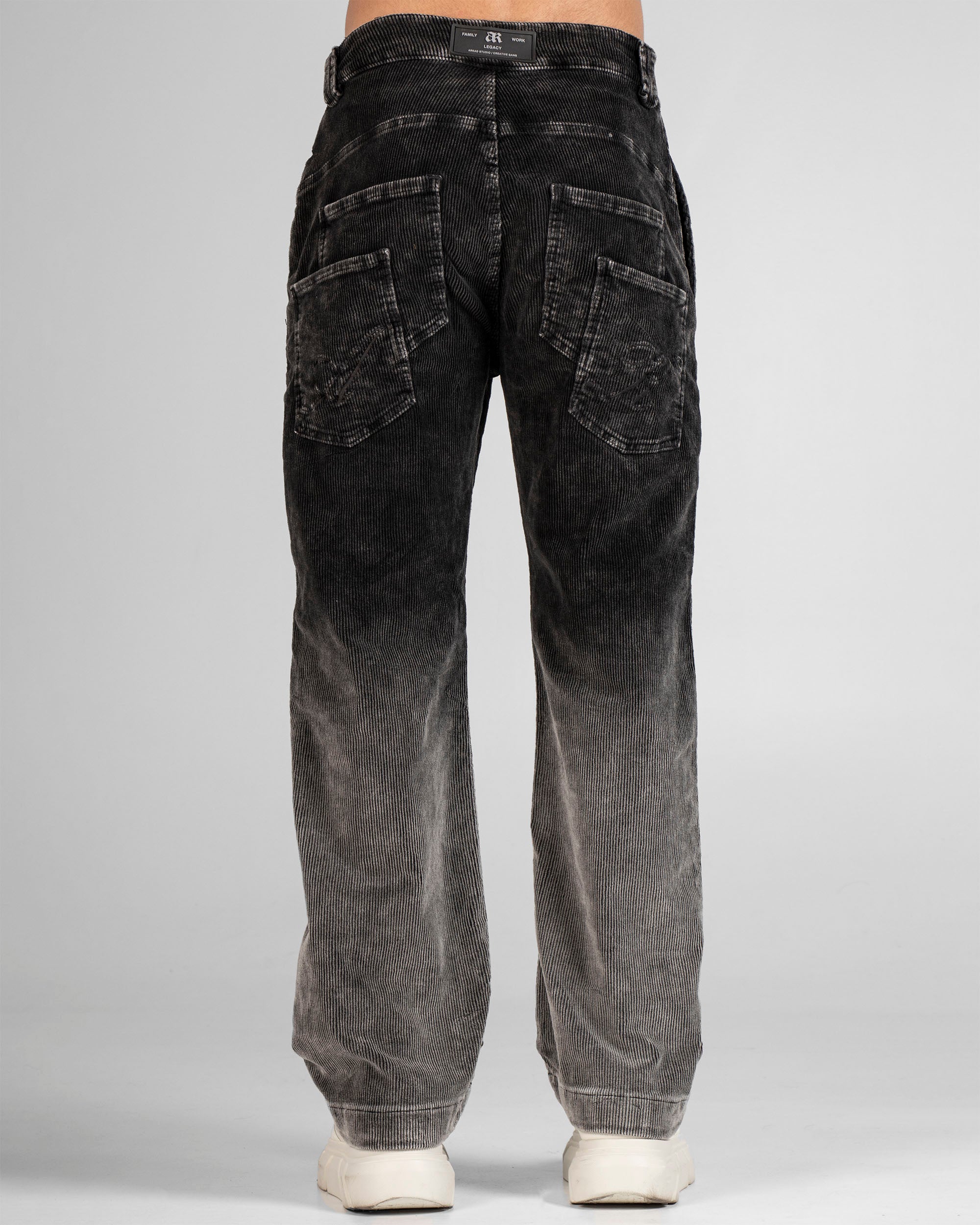 Pantalon Corduroy Degrade Negro
