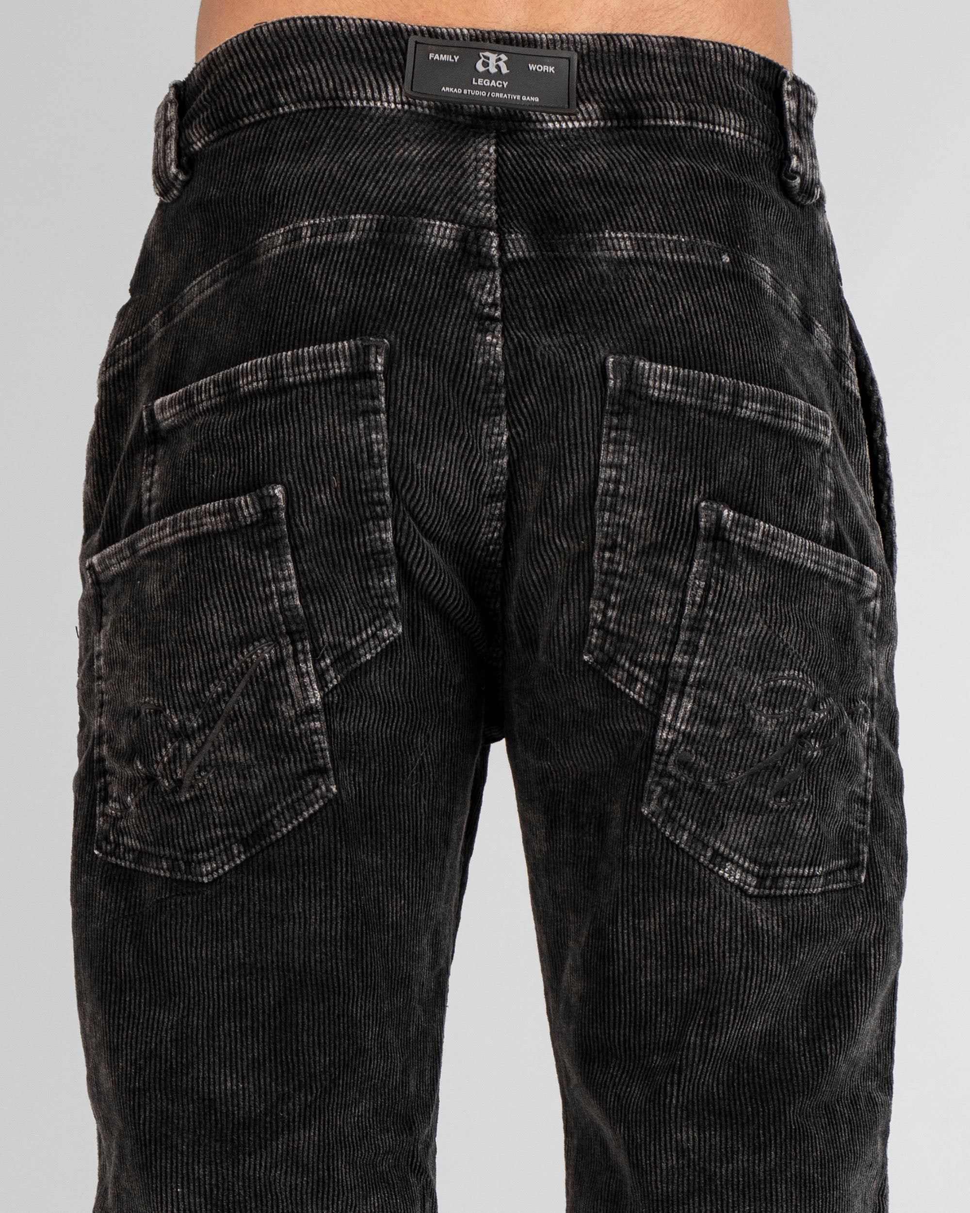 Pantalon Corduroy Degrade Negro
