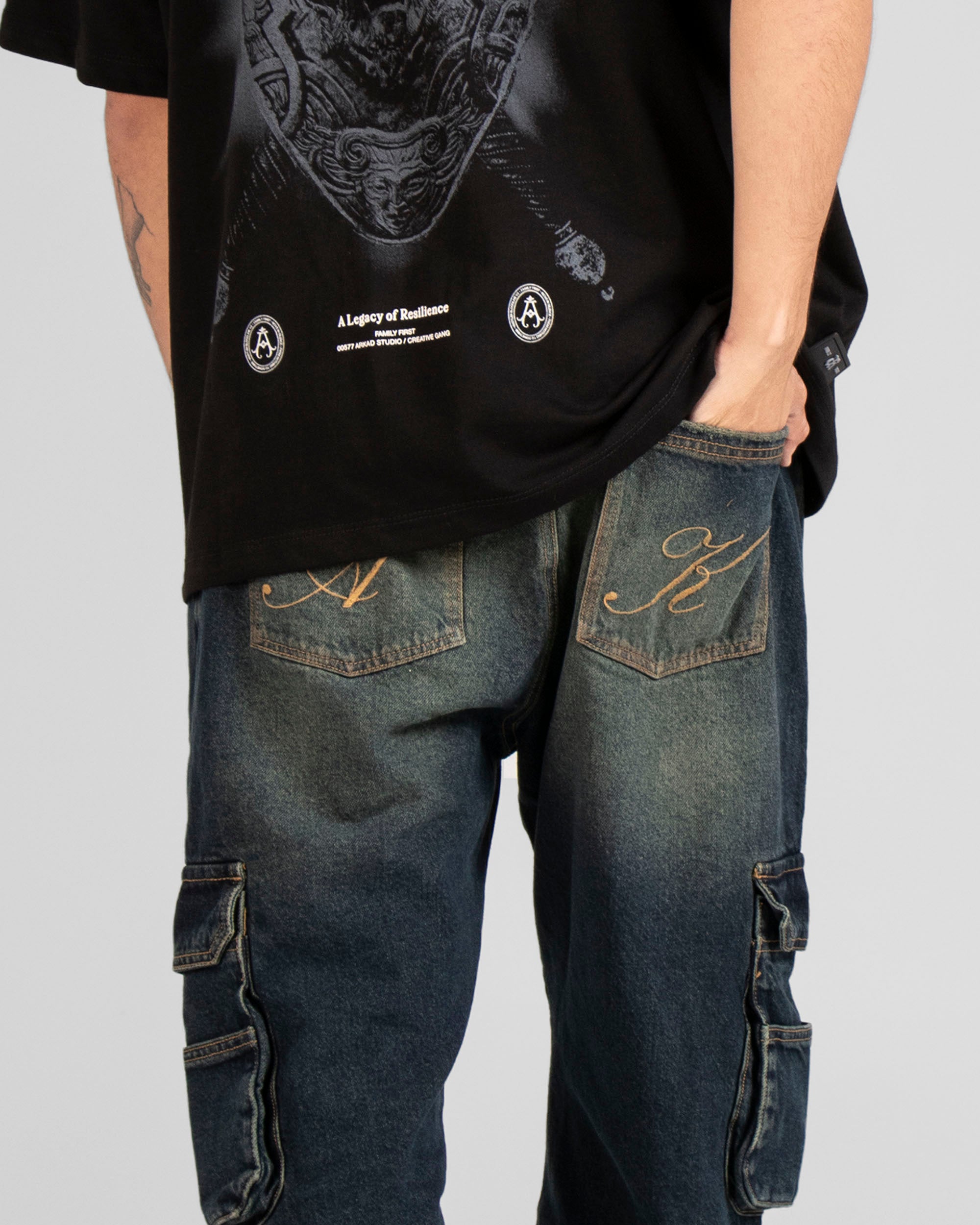 Denim Pant Cargo Cierres