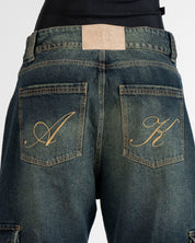 Denim Pant Cargo Cierres Unisex