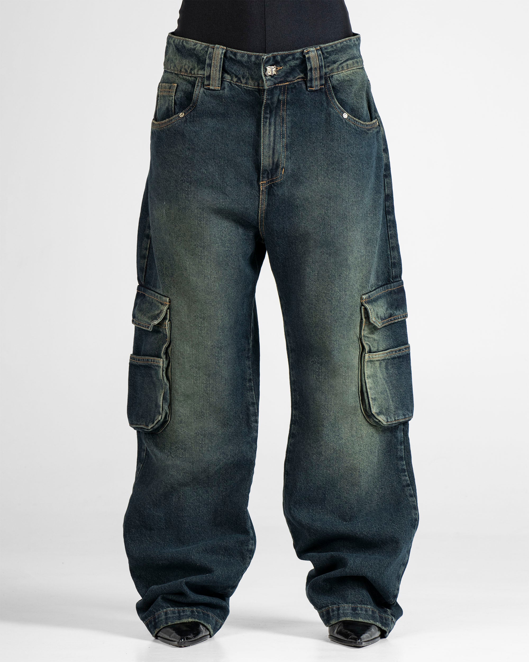 Denim Pant Cargo Cierres Unisex