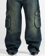 Denim Pant Cargo Cierres Unisex